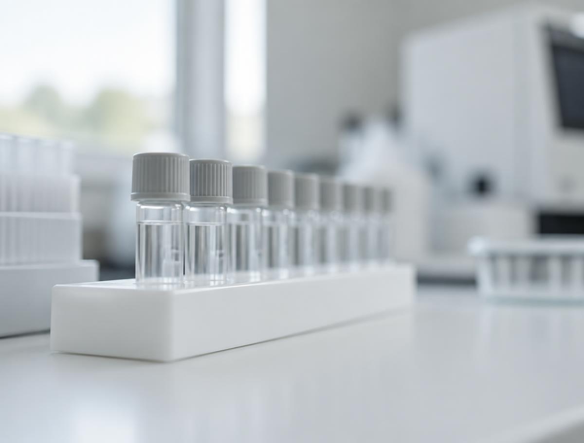Pathology samples prepared in a modern Australian laboratory